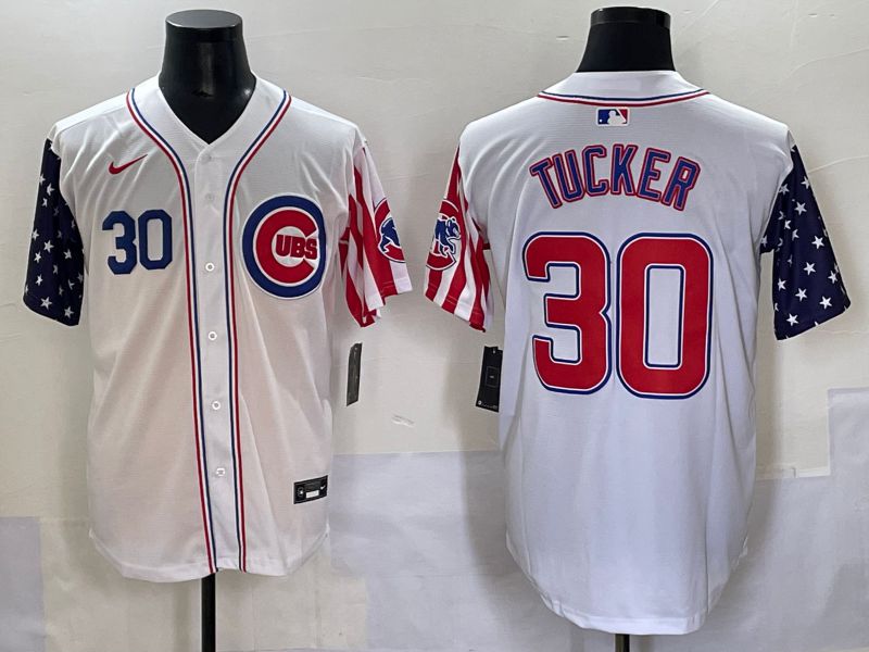Men 2025 Chicago Cubs #30 Tucker White a generation of national flags Joint Name Nike MLB Jersey style 3